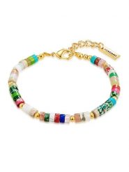 Yokoamii Pozłacana bransoletka z elementami ozdobnymi rozmiar: onesize. Żółte bransoletki damskie Yokoamii, metalowe. Za 39.99 zł.