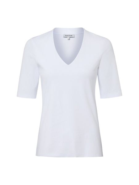 More & More Koszulka Kobiety Bawełna biały, 46. Białe t-shirty damskie MORE & MORE, bez wzorów, z bawełny, bez kołnierzyka. Za 139.95 zł.
