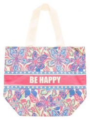Zwillingsherz Shopper bag "Happy Floral" ze wzorem - 36 x 46 cm rozmiar: onesize. Shopper bag damskie Zwillingsherz, bez wzorów, z materiału, na ramię, bez dodatków. Za 60.99 zł.