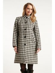 Smashed Lemon Płaszcz przejściowy w kolorze biało-czarnym rozmiar: XXL. Białe płaszcze damskie Smashed Lemon, xxl, bez wzorów. Za 243.84 zł.