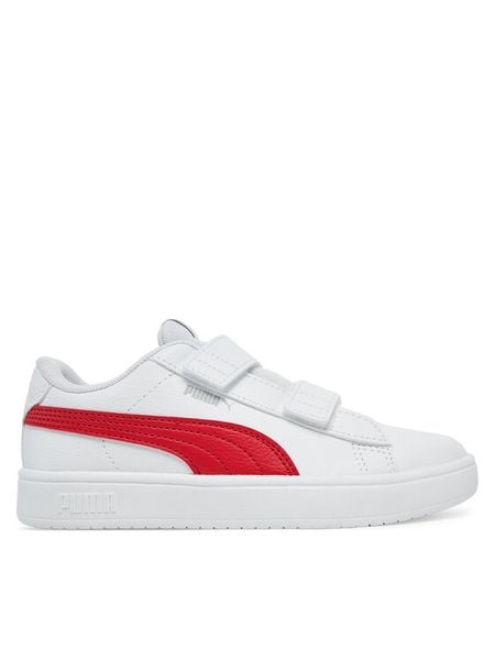 Puma Sneakersy Rickie Classic V 394253 09 Biały. Białe buty sportowe dziewczęce Puma, bez wzorów, ze skóry, bez zapięcia. Za 79.99 zł.