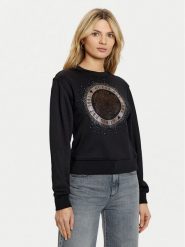 Guess Bluza W5RQ05 K7EX1 Czarny Regular Fit. Czarne bluzy bez kaptura damskie Guess, xs, z syntetyku. Za 199.99 zł.