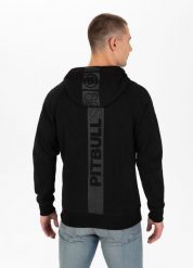 Bluza sportowa męska Pitbull West Coast Hermes Hooded Zip. Czarne bluzy sportowe męskie PITBULL, bez wzorów, z bawełny, sportowe, bez kołnierzyka, bez ramiączek. Za 299.00 zł.