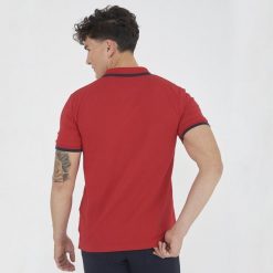 Męska Koszulka Polo Tenisowa Bawełniana Czerwono-Biała. Białe koszulki polo męskie Legea, m, bez wzorów, z bawełny, bez ramiączek. Za 64.00 zł.