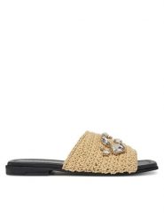 Inuikii Klapki Woven Strap Stones 70104-367 705 Beżowy. Brązowe klapki damskie Inuikii, bez wzorów, z materiału, bez obcasa. Za 979.99 zł.
