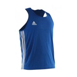 Koszulka treningowa adidas Boxing Top. Niebieskie t-shirty damskie Adidas, bez wzorów, bez kołnierzyka. Za 135.50 zł.