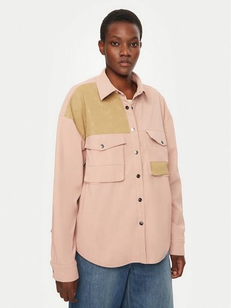 One Teaspoon Koszula Daria 26713B Różowy Regular Fit. Czerwone koszule damskie One Teaspoon, l, bez wzorów, z wiskozy, bez kołnierzyka, bez ramiączek. Za 649.99 zł.