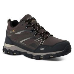 Buty trekkingowe Regatta Holcombe III. Szare buty trekkingowe męskie Regatta, z materiału, bez zapięcia, outdoorowe. Za 229.99 zł.