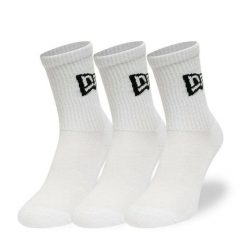 Skarpetki z flagą New Era Crew. Białe skarpetki damskie New Era, bez wzorów, z bawełny. Za 102.00 zł.