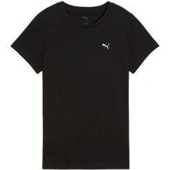 T-shirt Damski ESS Elevated. Czarne t-shirty damskie Puma, bez wzorów, bez kołnierzyka. Za 129.99 zł.
