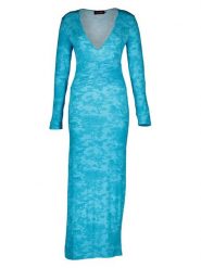 Miss goodlife Sukienka "Blue Jungle" w kolorze niebieskim rozmiar: XS. Niebieskie sukienki damskie miss goodlife, xs, bez wzorów, z bawełny, bez kołnierzyka, bez ramiączek, maxi. Za 217.99 zł.