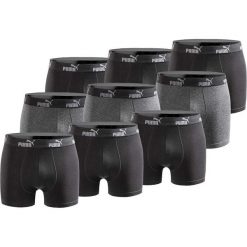 Bokserki majtki męskie Puma Boxershorts 9-pak bawełniane. Czarne bokserki męskie Puma, bez wzorów, z bawełny. Za 249.00 zł.