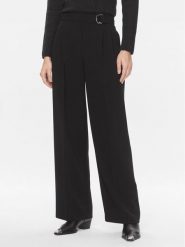 Boss Spodnie materiałowe Tapiana 50479405 Czarny Relaxed Fit. Czarne spodnie materiałowe damskie Boss, bez wzorów, z materiału. Za 649.99 zł.