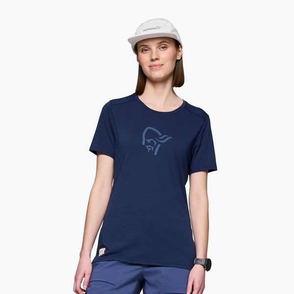 Koszulka damska NORRONA Femund Equaliser Merino. Niebieskie t-shirty damskie NORRONA, l, bez wzorów, z materiału, bez ramiączek. Za 389.99 zł.