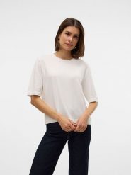 Vero Moda Sweter w kolorze kremowym rozmiar: S. Brązowe swetry klasyczne damskie Vero Moda, s, z materiału, bez kołnierzyka. Za 60.99 zł.