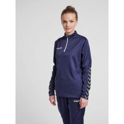 Bluza do piłki nożnej damska Hummel demi-zip hml AUTHENTIC. Niebieskie bluzy bez kaptura damskie HUMMEL, s. W wyprzedaży za 165.50 zł.