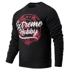 Bluza męska EXTREME HOBBY BADGE. Zielone bluzy bez kaptura męskie EXTREME HOBBY, l, z bawełny. Za 229.00 zł.