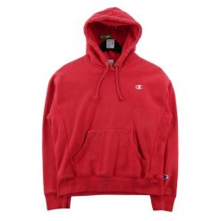 Bluza z kapturem męska czerwona. Czerwone bluzy z kapturem męskie CHAMPION, m, z dresówki. Za 146.96 zł.