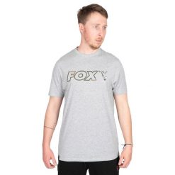 Koszulka Wędkarska T-Shirt Fox Ltd Lw Grey Marl T. Szare t-shirty męskie FOX, xl, bez wzorów, bez kołnierzyka. Za 95.99 zł.