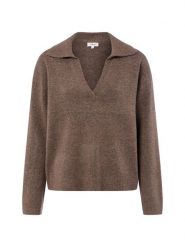 S.Oliver Sweter z domieszką wełny Kobiety Sztuczne włókno brązowy, 42. Brązowe swetry klasyczne damskie S.Oliver, s, z wełny, bez kołnierzyka. Za 269.95 zł.
