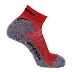Skarpety Za Kostkę Dla Dorosłych Unisex Speedcross. Czerwone skarpetki męskie Salomon, bez wzorów. Za 49.99 zł.