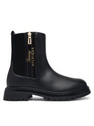 Tommy Hilfiger Botki Ashlyn T3A5-35161-1355 S Czarny. Czarne botki dziewczęce Tommy Hilfiger, bez wzorów, bez ramiączek. Za 484.99 zł.