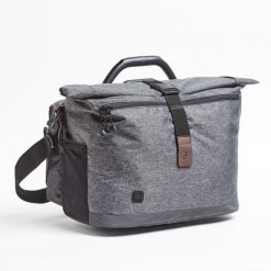 Torba na ramię do roweru składanego Elops 25 l mocowana na zatrzask 1s. Szare torby męskie na ramię B'TWIN, bez wzorów, z materiału, na ramię. Za 439.99 zł.