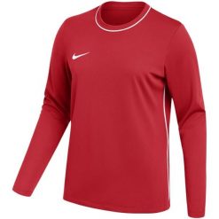 Koszulka damska Nike Dri-FIT Park 26 Crew Top czerwony. Czerwone t-shirty damskie Nike, bez wzorów, z poliesteru, bez ramiączek. Za 108.99 zł.