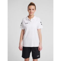Koszulka tenisowa polo damska Hummel Go Cotton Polo Woman. Białe bluzki damskie HUMMEL, s, bez wzorów, sportowe, bez kołnierzyka, bez ramiączek. Za 101.00 zł.
