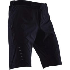 Spodenki rowerowe (+spodenki kolarskie z pampersem w zestawie) LEATT Shorts. Czarne szorty męskie LEATT, bez wzorów, sportowe. Za 299.99 zł.