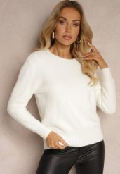 Jasnobeżowy Casualowy Sweter z Dodatkiem Kaszmiru Salielis. Brązowe swetry klasyczne damskie Renee, uniwersalny, z kaszmiru, bez kołnierzyka. Za 139.99 zł.