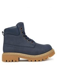 Tommy Hilfiger Trapery T3X5-34125-1269 S Granatowy. Niebieskie buty zimowe chłopięce Tommy Hilfiger, ze skóry. Za 369.99 zł.