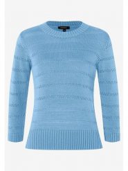 More & More Sweter w kolorze błękitnym rozmiar: 36. Niebieskie swetry klasyczne damskie MORE & MORE, z bawełny, bez kołnierzyka. Za 118.84 zł.