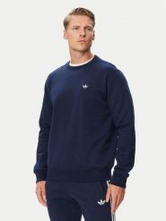 Adidas Bluza Trefoil Essentials KS9812 Granatowy Regular Fit. Niebieskie bluzy bez kaptura męskie Adidas, m, z bawełny. Za 179.99 zł.