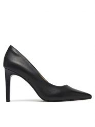 Calvin Klein Szpilki Pump 90 Pointy Hw Bar Lth HW0HW02527 Czarny. Czarne szpilki CALVIN KLEIN, bez wzorów, ze skóry, bez obcasa. Za 629.99 zł.