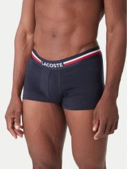 Lacoste Komplet 3 par bokserek 5H2382 Granatowy. Niebieskie bokserki męskie Lacoste, bez wzorów, z bawełny. Za 229.99 zł.