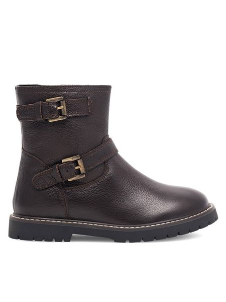 Badura Kozaki 9K7518 Brązowy. Brązowe kozaki dziewczęce Badura, bez wzorów, ze skóry, bez obcasa. Za 249.99 zł.