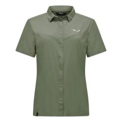 T-shirt damski Salewa PUEZ S/S. Zielone t-shirty damskie Salewa, s, bez wzorów, z syntetyku, bez kołnierzyka. Za 374.00 zł.
