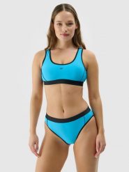 4F Góra od bikini damska - niebieska S. Niebieskie bikini damskie 4f, bez wzorów. W wyprzedaży za 29.99 zł.