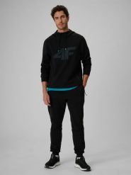 4F Spodnie dresowe joggery męskie - czarne XXL. Czarne spodnie dresowe męskie 4f, bez wzorów, z dresówki. Za 199.99 zł.
