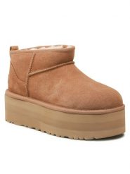 Ugg Śniegowce W Classic Ultra Mini Platform 1135092 Brązowy. Brązowe śniegowce damskie Ugg, ze skóry. Za 819.99 zł.