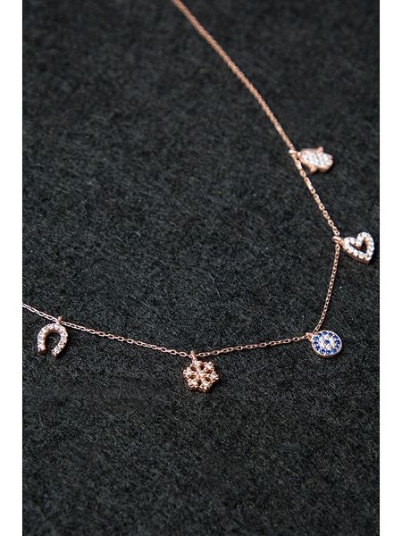 Lodie Silver Srebrny naszyjnik z elementami ozdobnymi - dł. 43 cm rozmiar: onesize. Szare naszyjniki damskie Lodie Silver, srebrne. Za 52.99 zł.