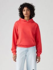 Levi's Bluza w kolorze czerwonym rozmiar: L. Czerwone bluzy z kapturem damskie Levi's, l, z bawełny. Za 145.26 zł.