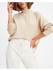 Milan Kiss Sweter w kolorze beżowym rozmiar: XL. Brązowe golfy damskie Milan Kiss, xl, bez wzorów, bez ramiączek. Za 152.99 zł.