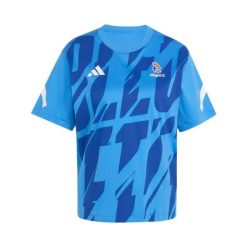 Koszulka damska Francja TVL 2026/27. Niebieskie bluzki sportowe damskie Adidas, xs, z materiału, bez kołnierzyka, bez ramiączek. Za 178.50 zł.