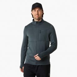 Bluza polarowa turystyka męska Swedemount Trondheim Midlayer Full Zip. Zielone bluzy bez kaptura męskie SWEDEMOUNT, m, z polaru. Za 185.00 zł.
