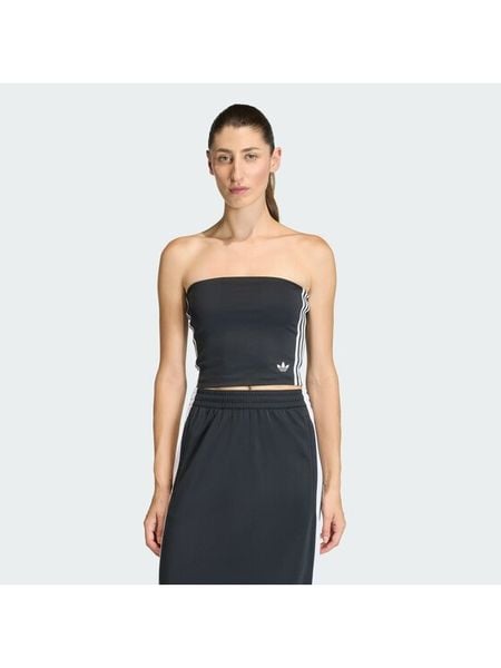 Adidas Top 3-Stripes KD2893 Czarny Slim Fit. Czarne topy damskie Adidas, xs, bez wzorów, z syntetyku, bez ramiączek. Za 128.99 zł.