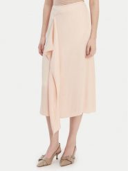 BOSS Spódnica midi Vemuth 50552076 Różowy Regular Fit. Czerwone spódniczki damskie Boss, bez wzorów, z wiskozy, midi. Za 999.99 zł.