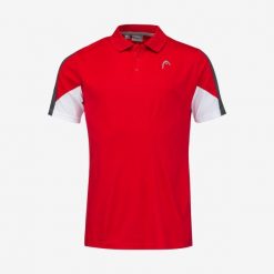Koszulka polo męska CLUB 22 Tech. Czerwone koszulki polo męskie HEAD, m, bez wzorów, z materiału, bez ramiączek. W wyprzedaży za 140.00 zł.