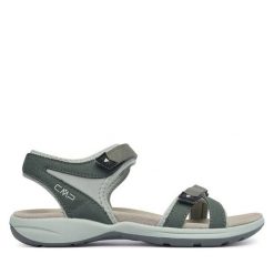 Sandały CMP. Zielone sandały damskie CMP, bez wzorów, bez obcasa, na płaskiej podeszwie. Za 209.99 zł.